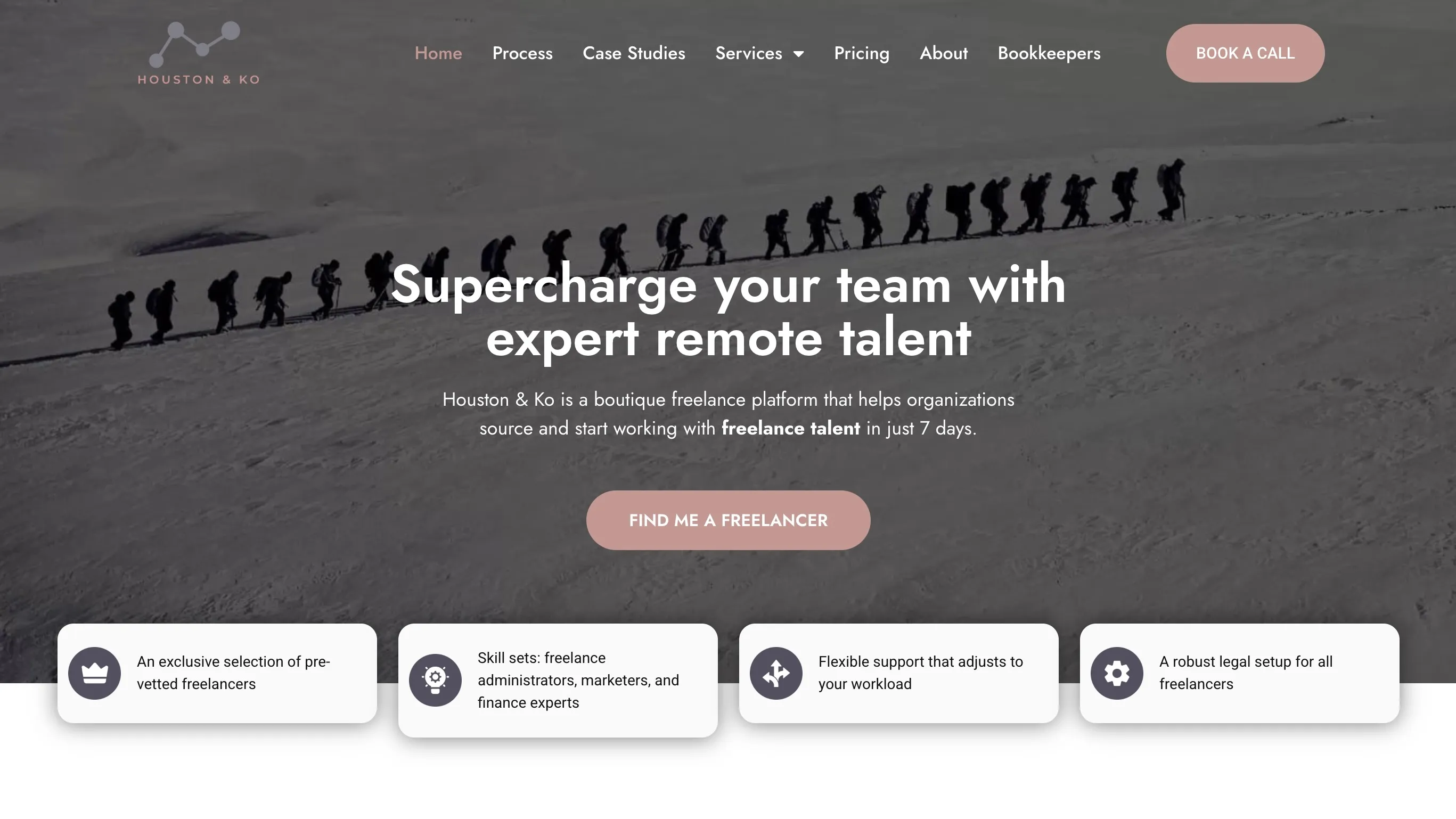 Houston&Ko website after the messaging overhaul